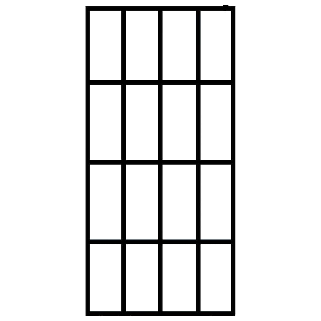 Vidaxl inloopdouchewand 100x195 cm transparant gehard glas