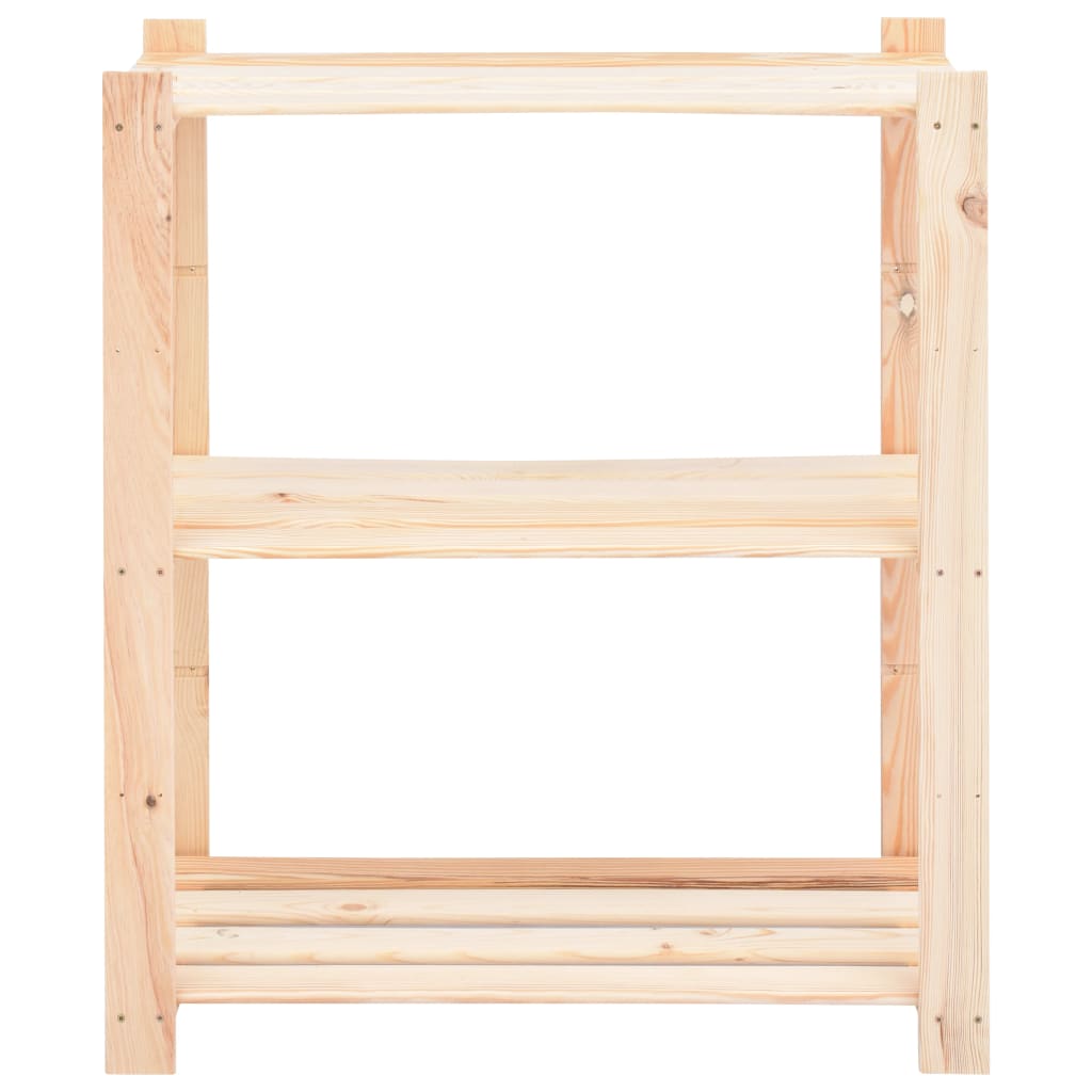 Vidaxl Storage Rack 3 capas 80x38x90 cm de pino sólido 150 kg