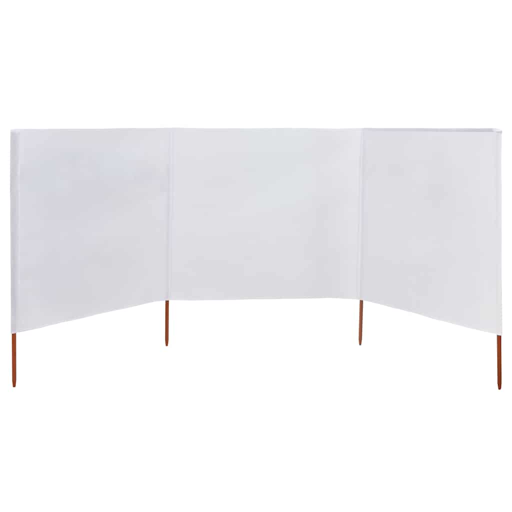 Vidaxl Paradone 3 pannelli 400x80 cm tessuto bianco