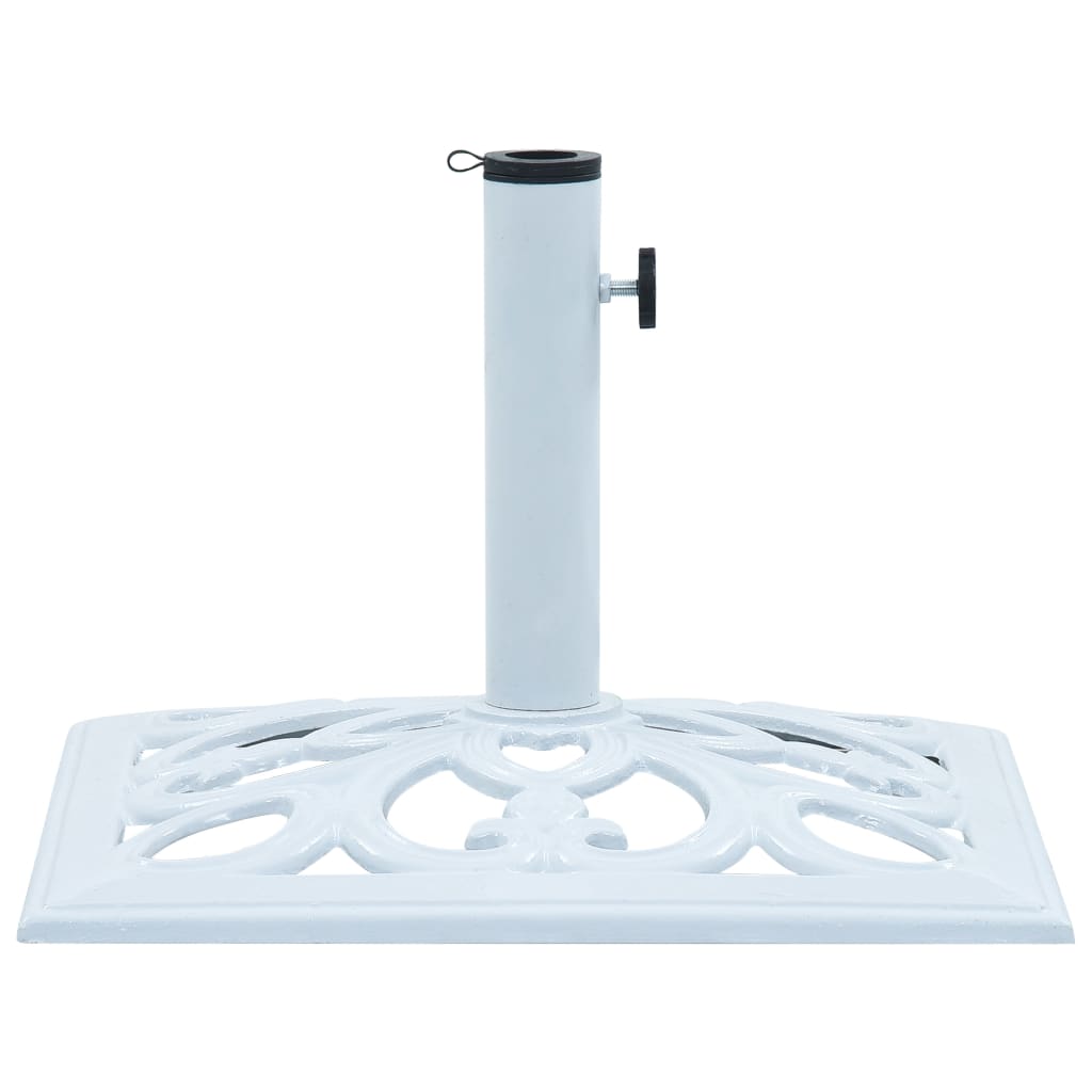 Vidaxl Parasol Foot 12 kg 49 cm in ghisa bianca