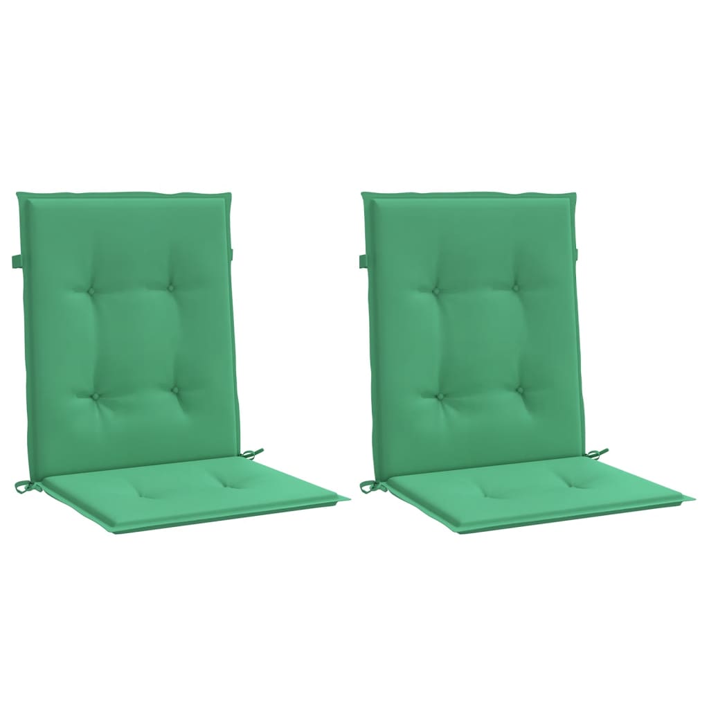 Cuscini da giardino Vidaxl Badia posteriore 2 St 100x50x3 cm tessuto oxford verde