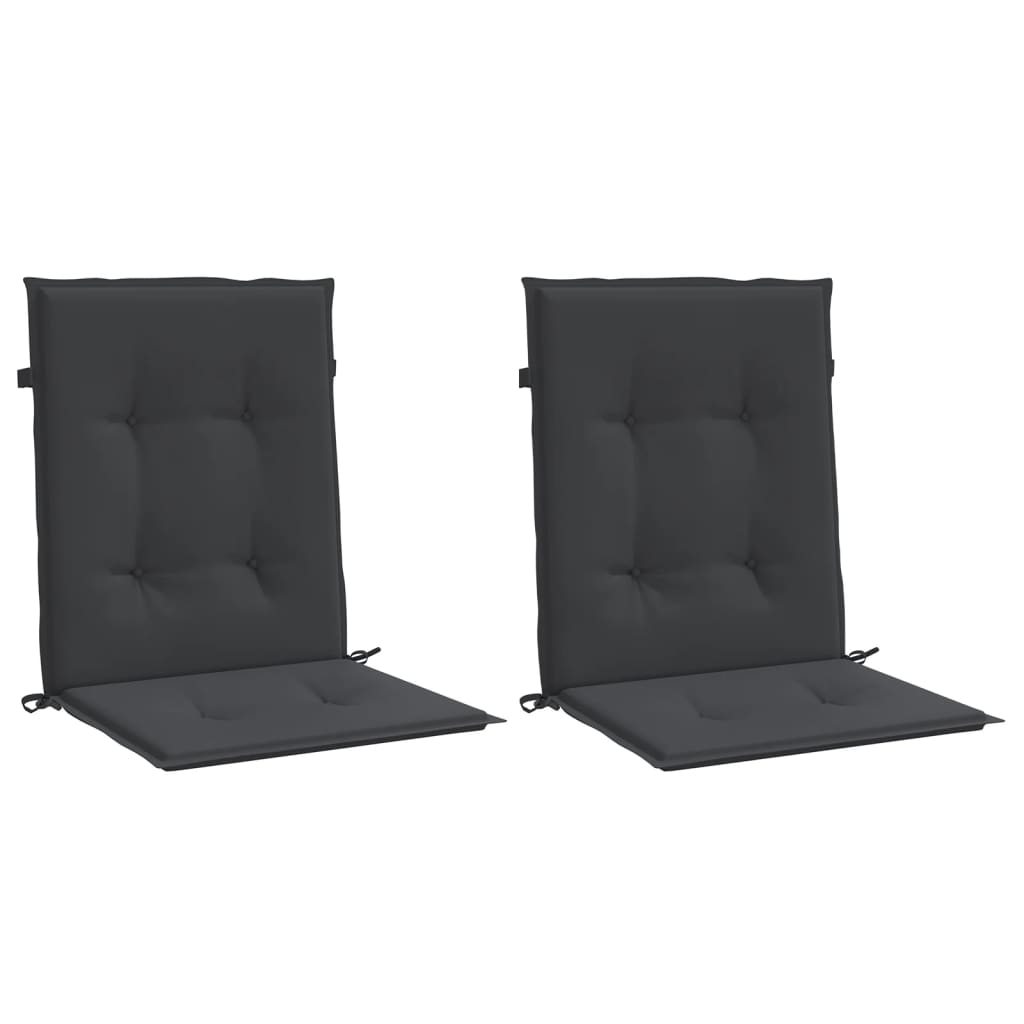 Cojines de silla de jardín de Vidaxl bajo 2 st 100x50x3 cm oxford tela negro