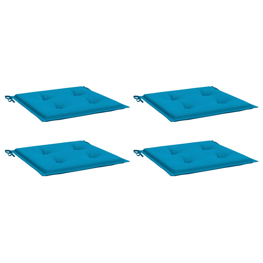 VidaXL cuscini per sedia da giardino 4 pezzi 40x40x4 cm in tessuto oxford blu