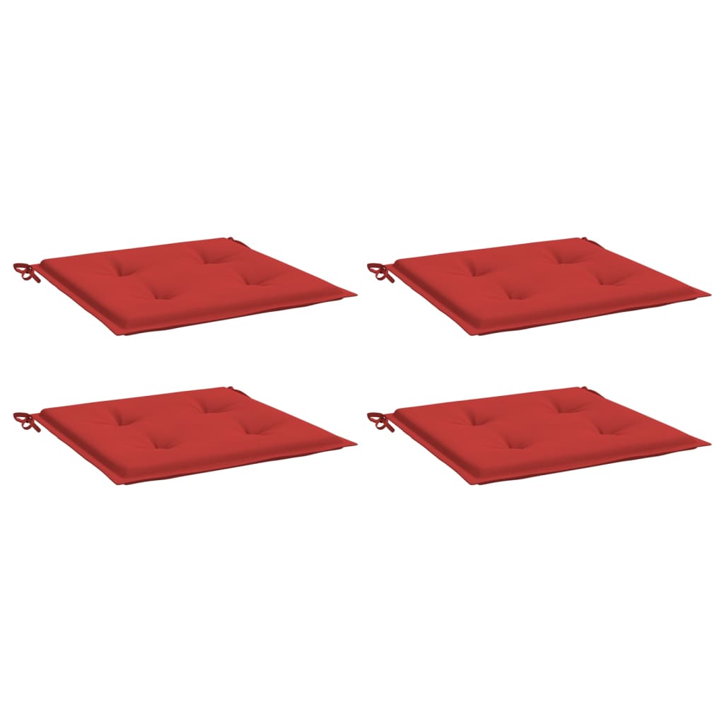 Vidaxl Garden Cushions 4 PCS 40x40x3 cm tessuto Oxford rosso