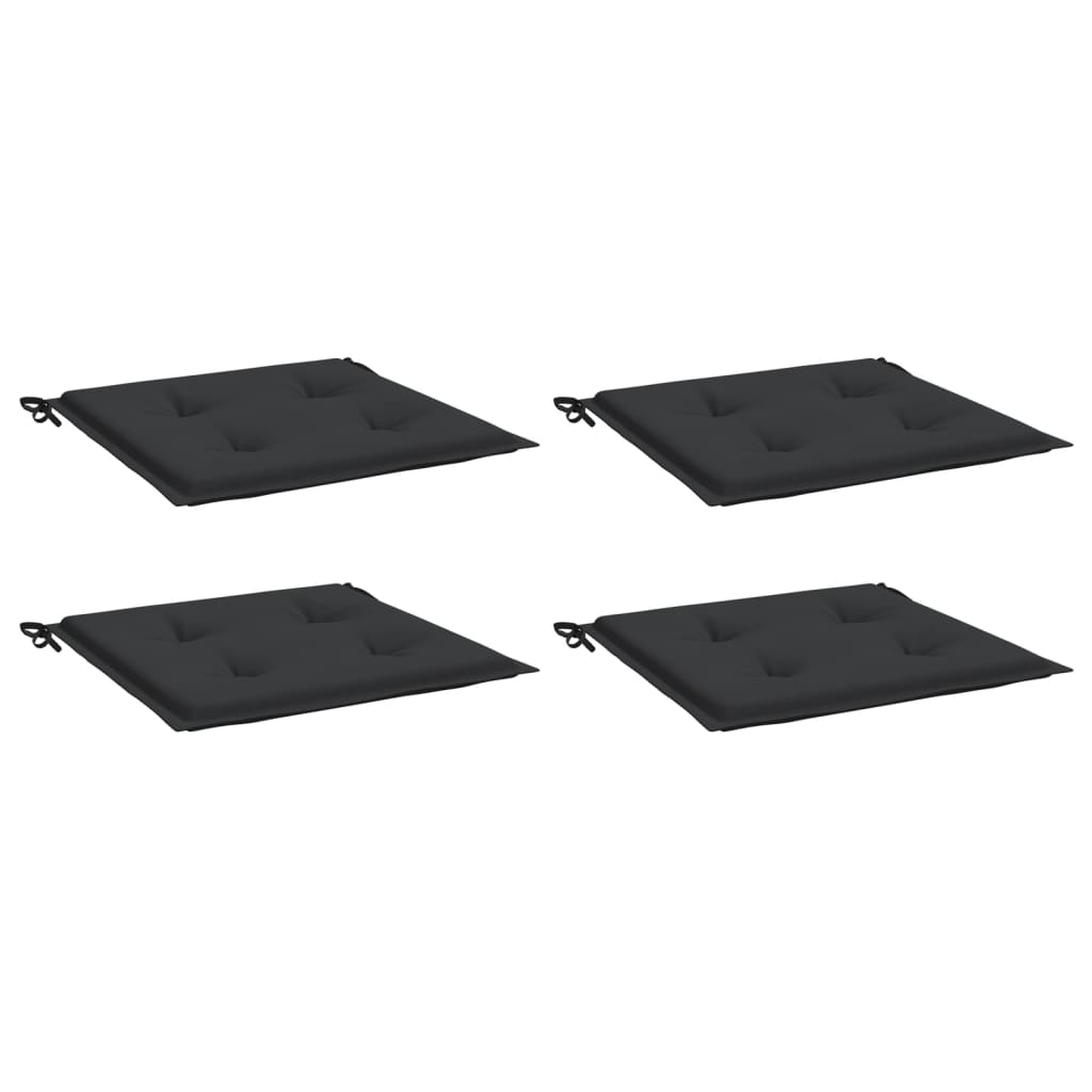 Cuscini da sedia da giardino Vidaxl 4 St 40x40x3 cm tessuto oxford nero