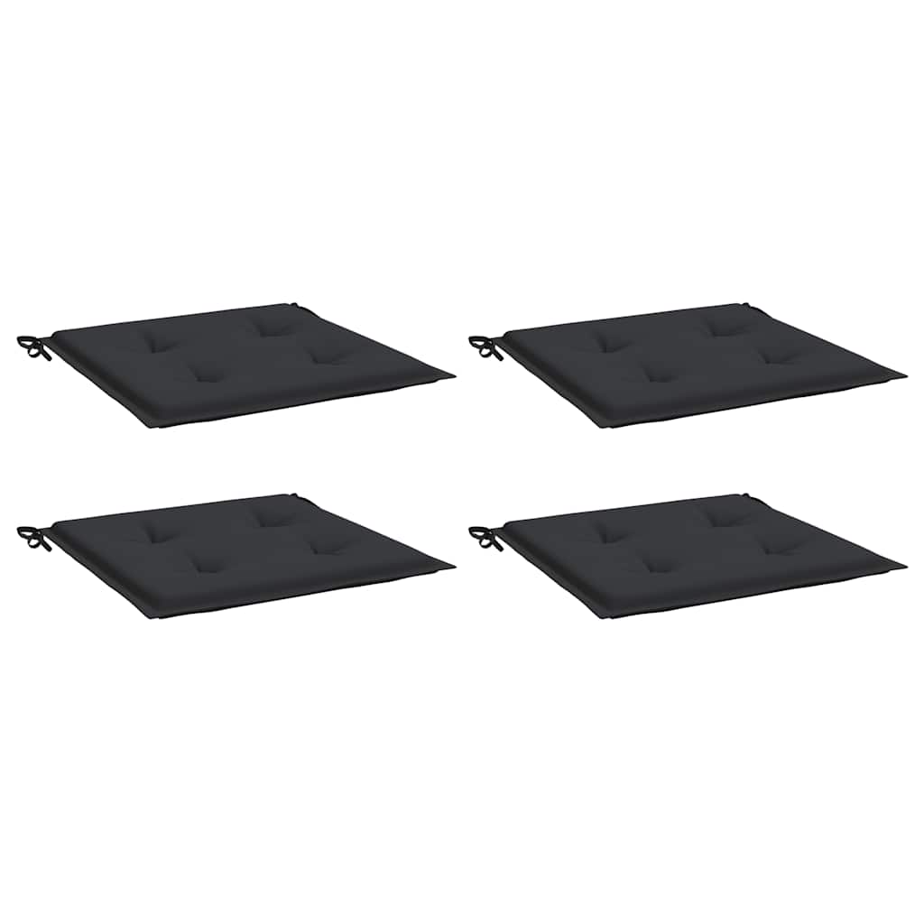 Cuscini da sedia da giardino Vidaxl 4 St 40x40x3 cm tessuto oxford nero