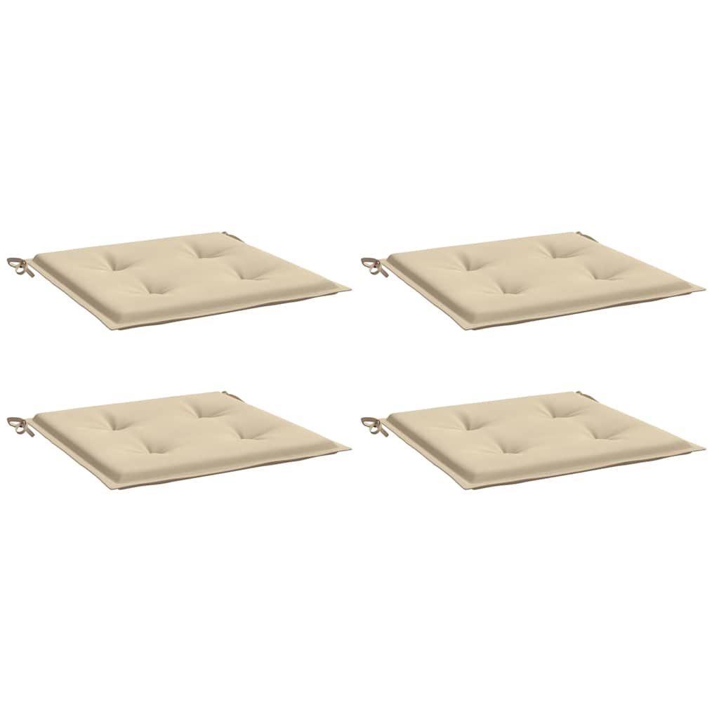 Cojines de silla de jardín Vidaxl 4 PCS 40x40x3 cm Oxford Fabric beige