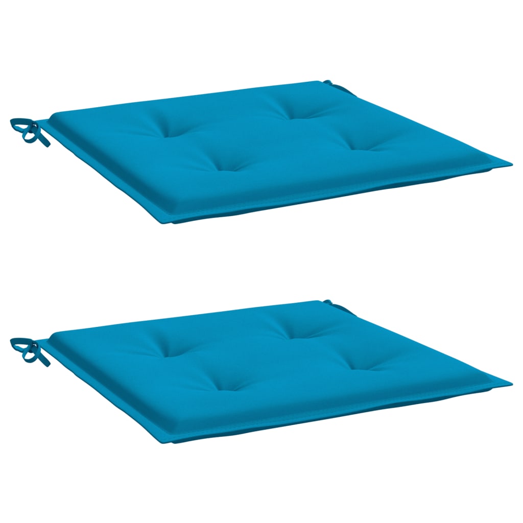 Cuscini da sedia da giardino Vidaxl 2 St 50x50x3 cm tessuto blu