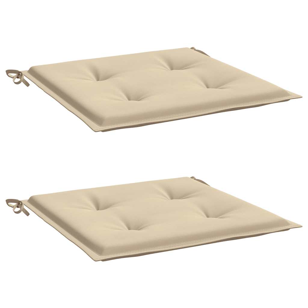 Vidaxl Garden Cushions 2 St 50x50x3 cm Tessuto Oxford Beige