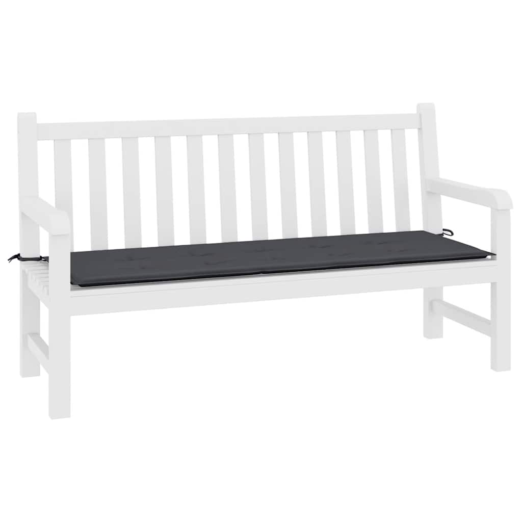 Vidaxl Garden Bench Cushion 200x50x3 cm tessuto oxford nero