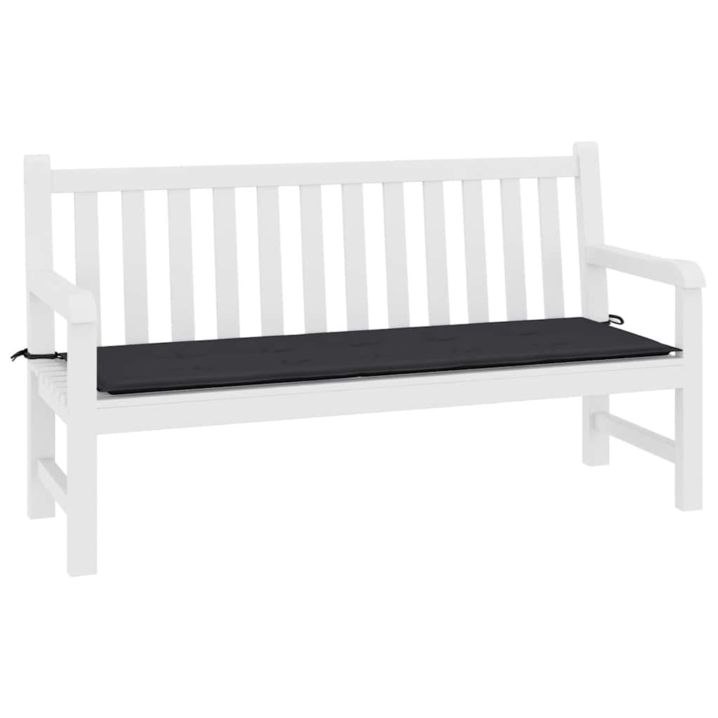 Vidaxl Garden Bench Cushion 200x50x3 cm tessuto oxford nero