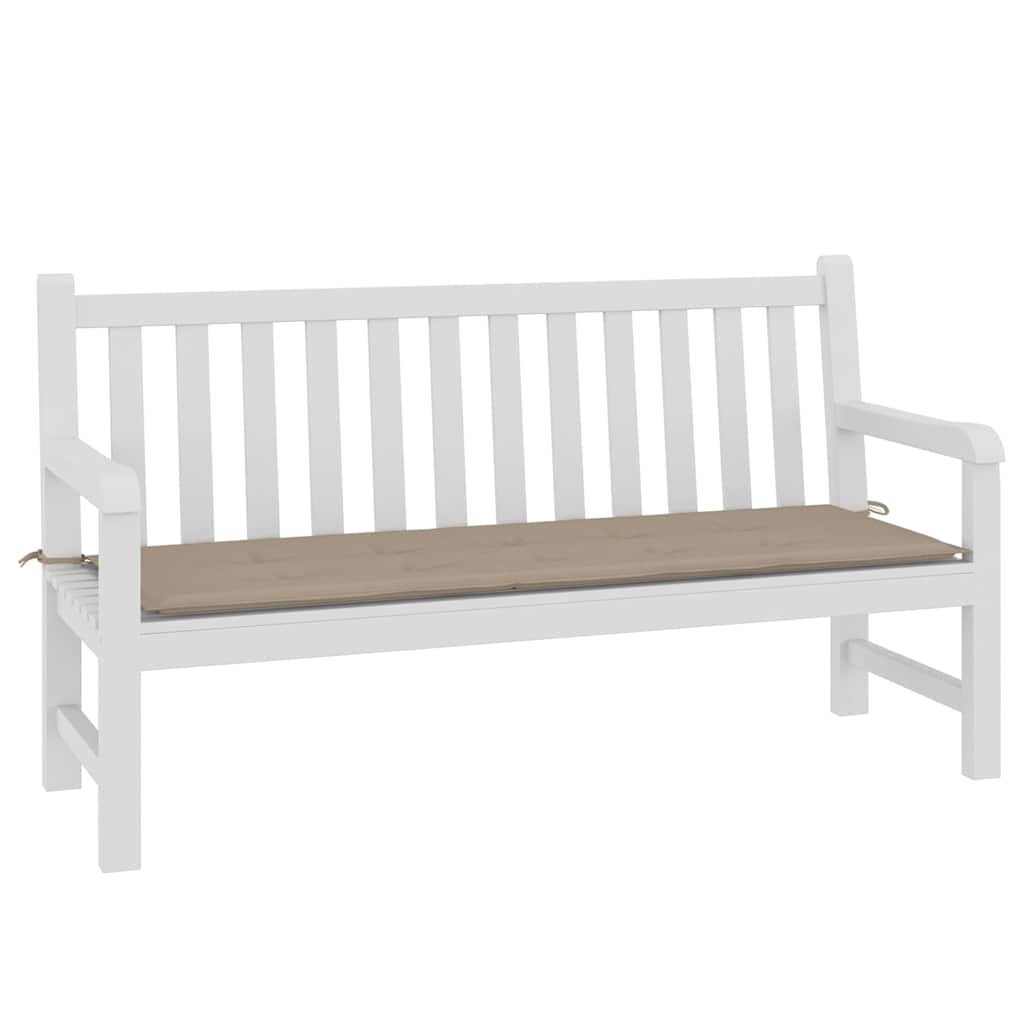 Vidaxl Garden Banch Cushion 150x50x3 cm Tessuto Oxford Taupe