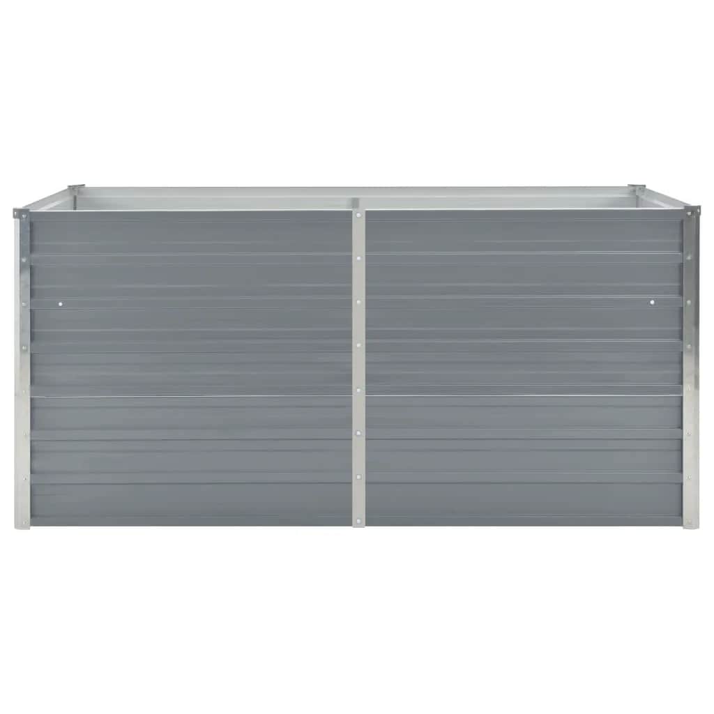 Plantador Vidaxl elevado 160x80x45 cm de acero galvanizado gris