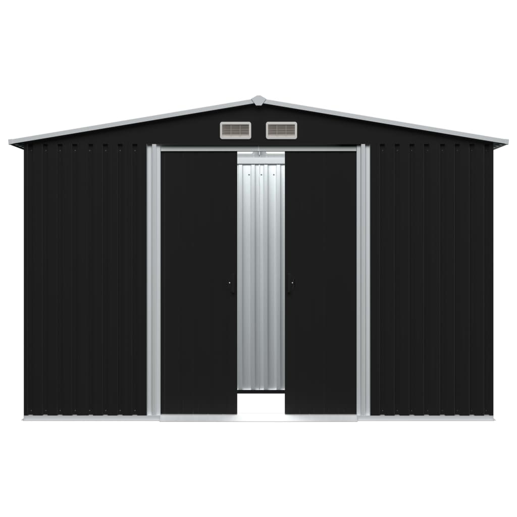 Vidaxl Garden Shed 257x205x178 cm Antracite in acciaio
