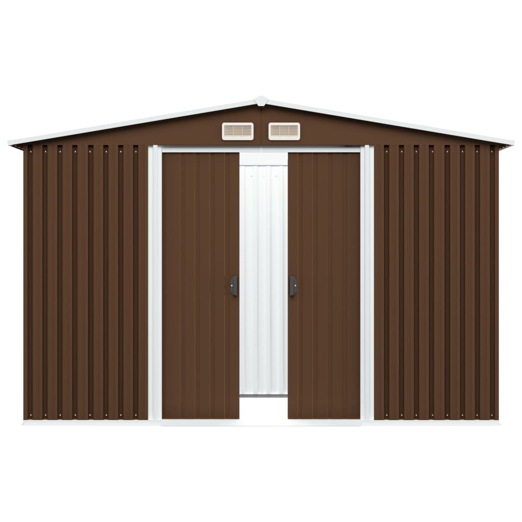 Vidaxl Garden Shed 257x205x178 cm de acero marrón
