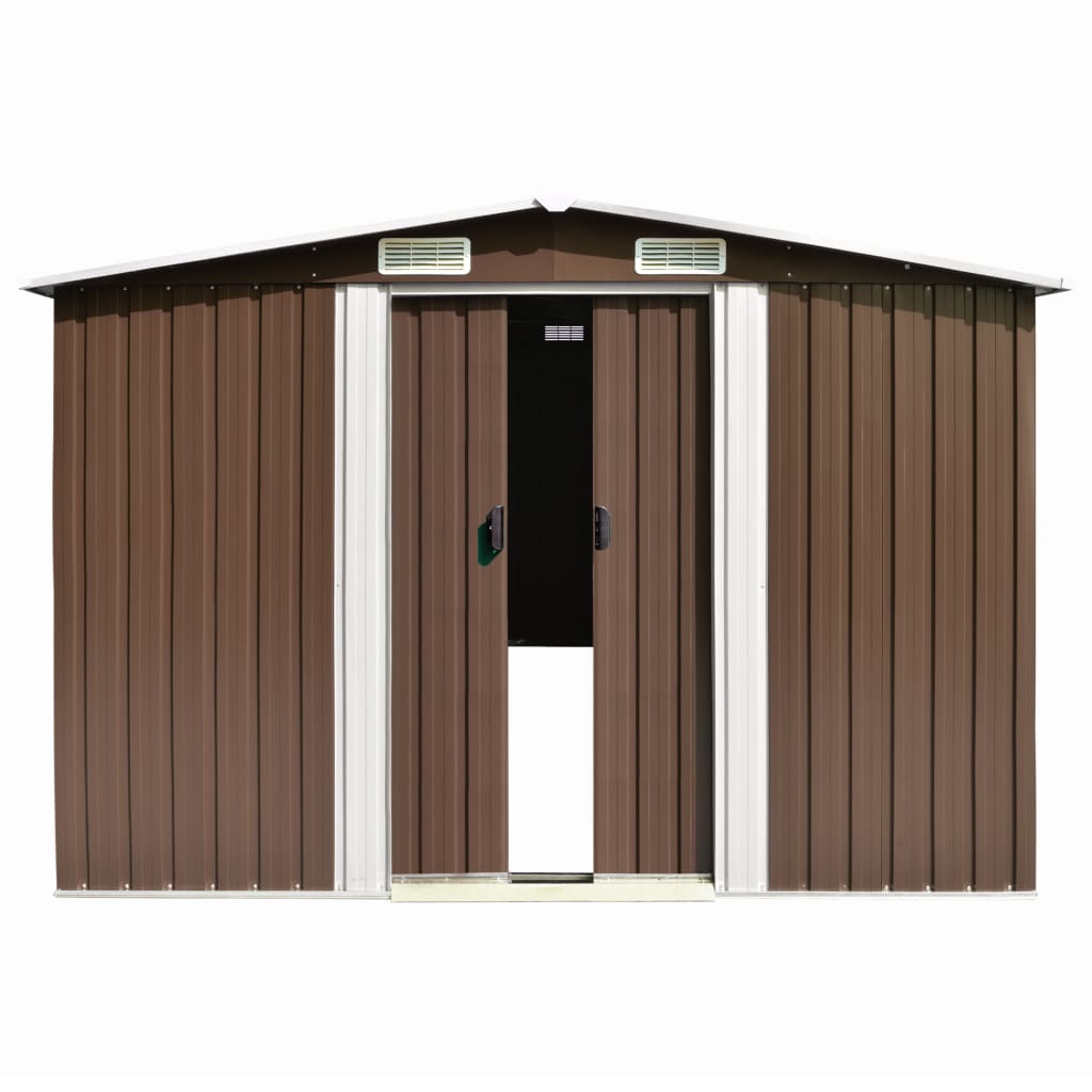 VIDAXL GARDEN SHED 257X990X181 CM Galvanizzato in acciaio