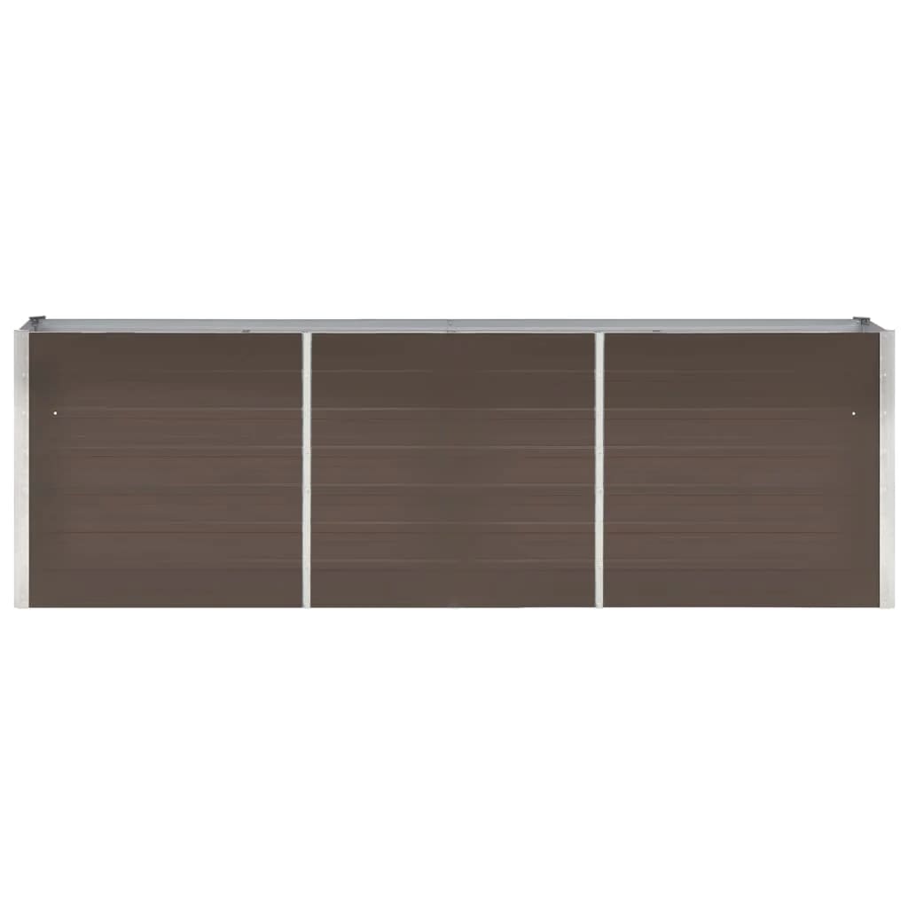 Vidaxl Planter Insertar 240x40x77 cm de acero galvanizado marrón