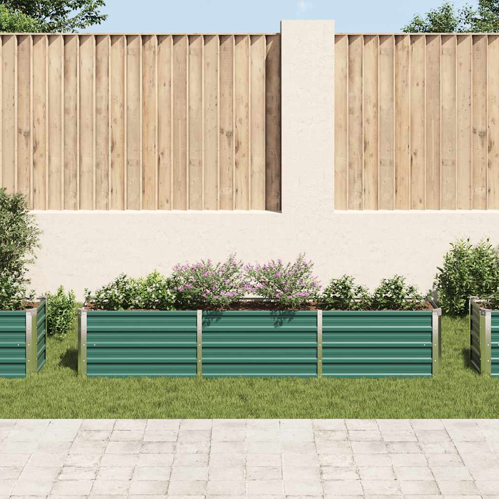 Vidaxl Planter Insertar 240x40x45 cm de acero galvanizado verde