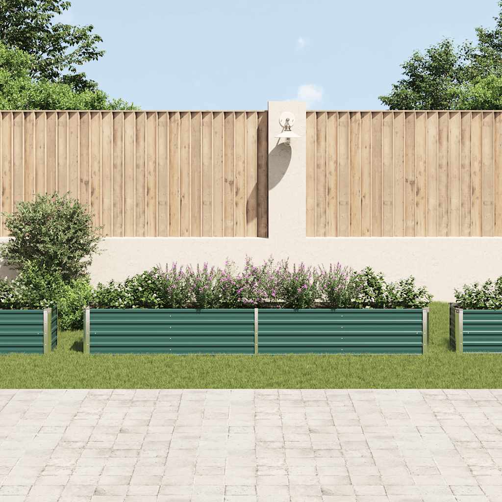 Fioriera Vidaxl inserita 320x40x45 cm verde in acciaio zincato