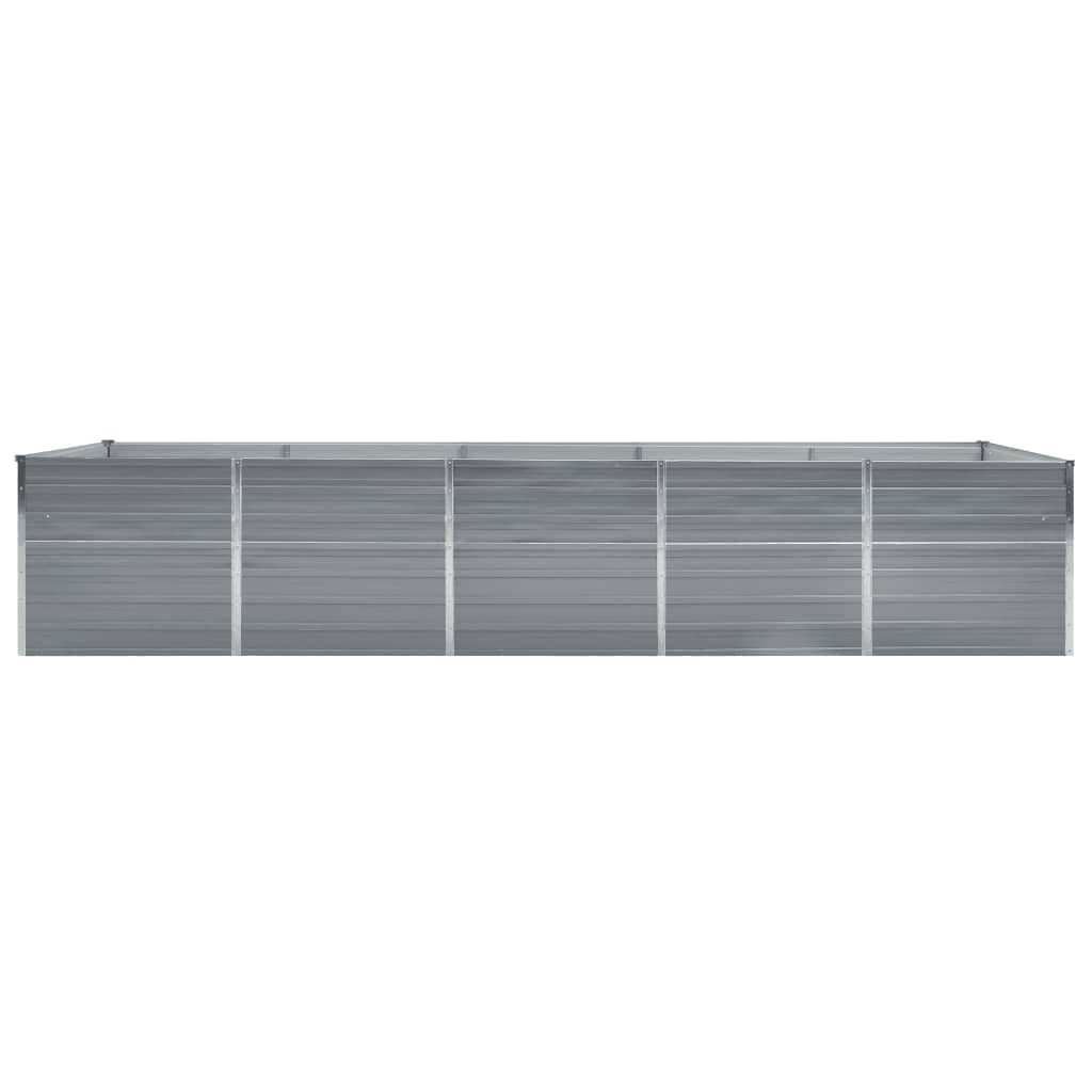 Vidaxl fioriera raccolta 400x80x77 cm grigio galvanizzato