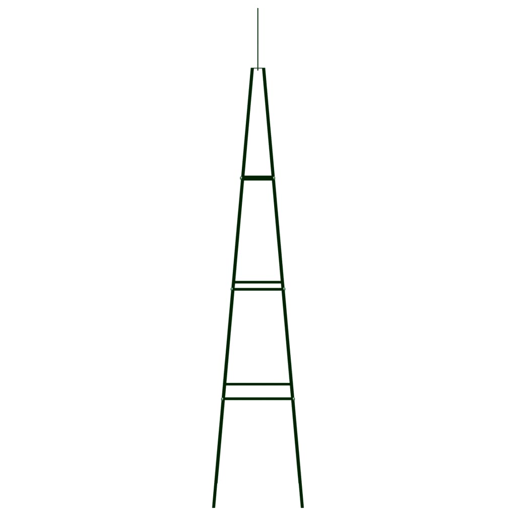 Vidaxl Backs de escalada de plantas 2 PCS 35x35x195 cm de hierro verde oscuro