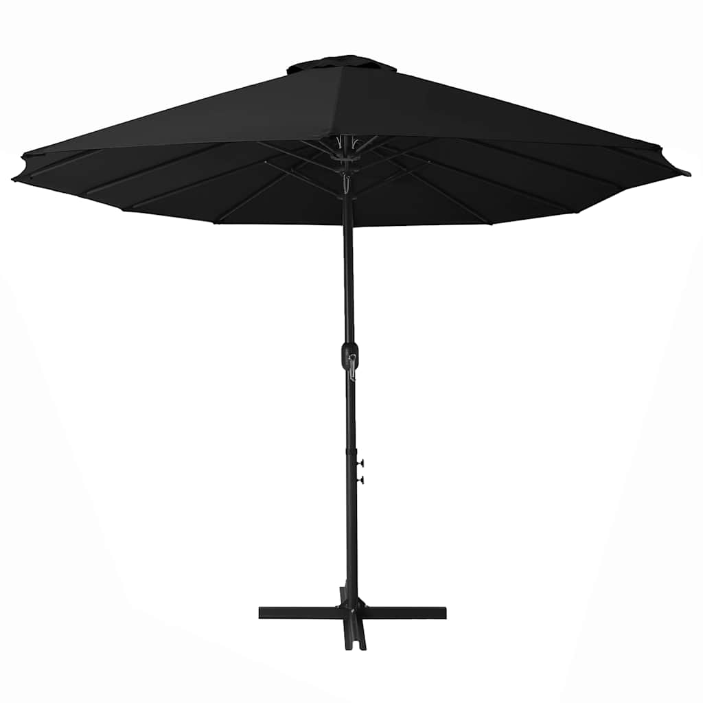 Parasol Vidaxl con poste de aluminio 460x270 cm negro