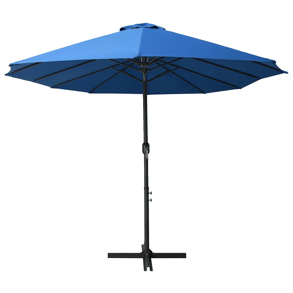 Sombrilla VidaXL con poste de aluminio 460x270 cm azul