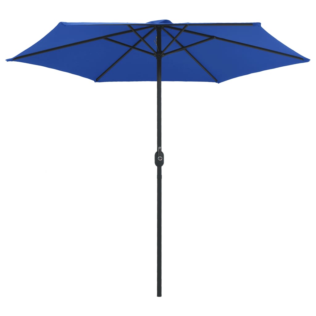 Vidaxl Parasol con polo in alluminio 270x246 cm blu azure