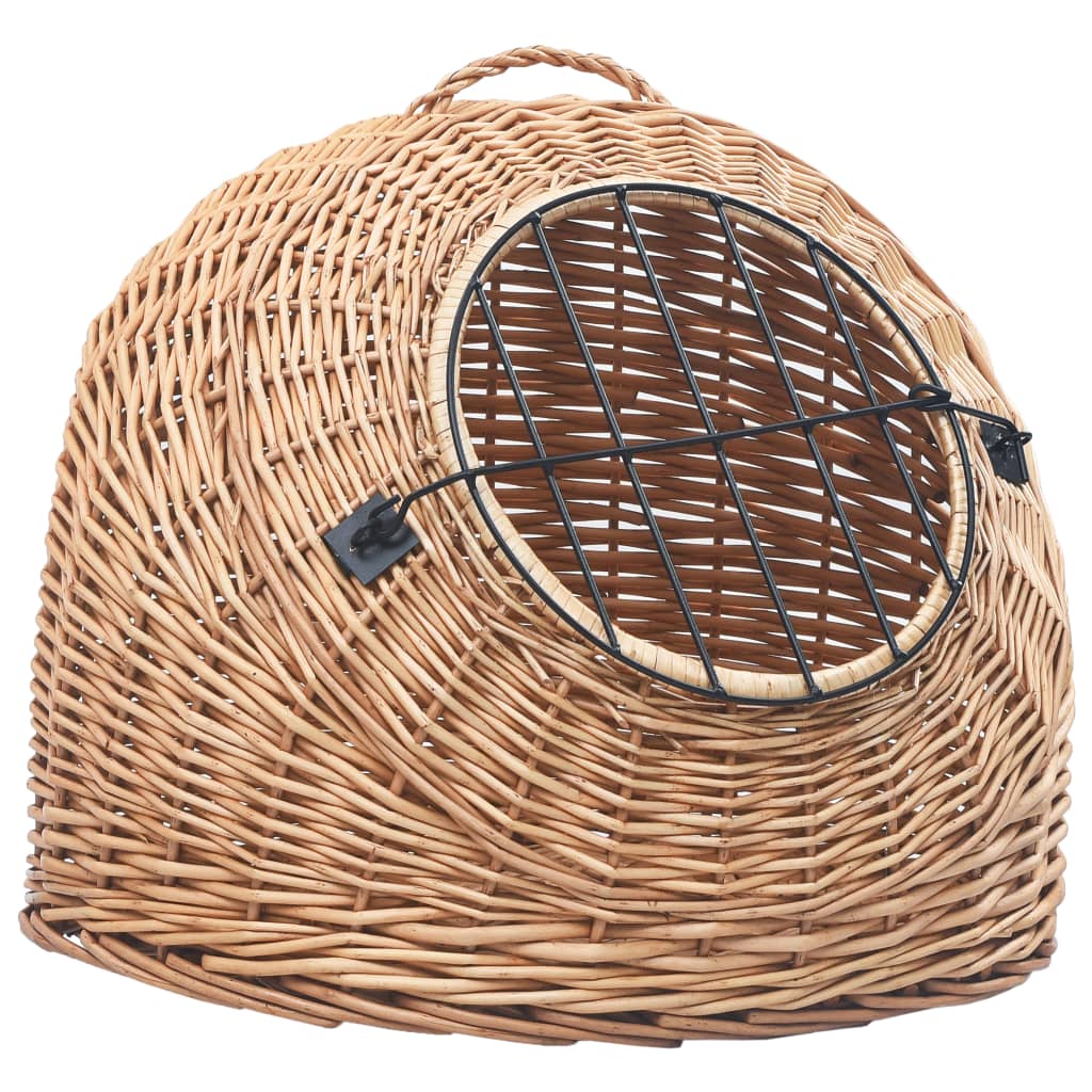 Vidaxl Cat Carrier 60x45x45 cm Wilow Natural Wood