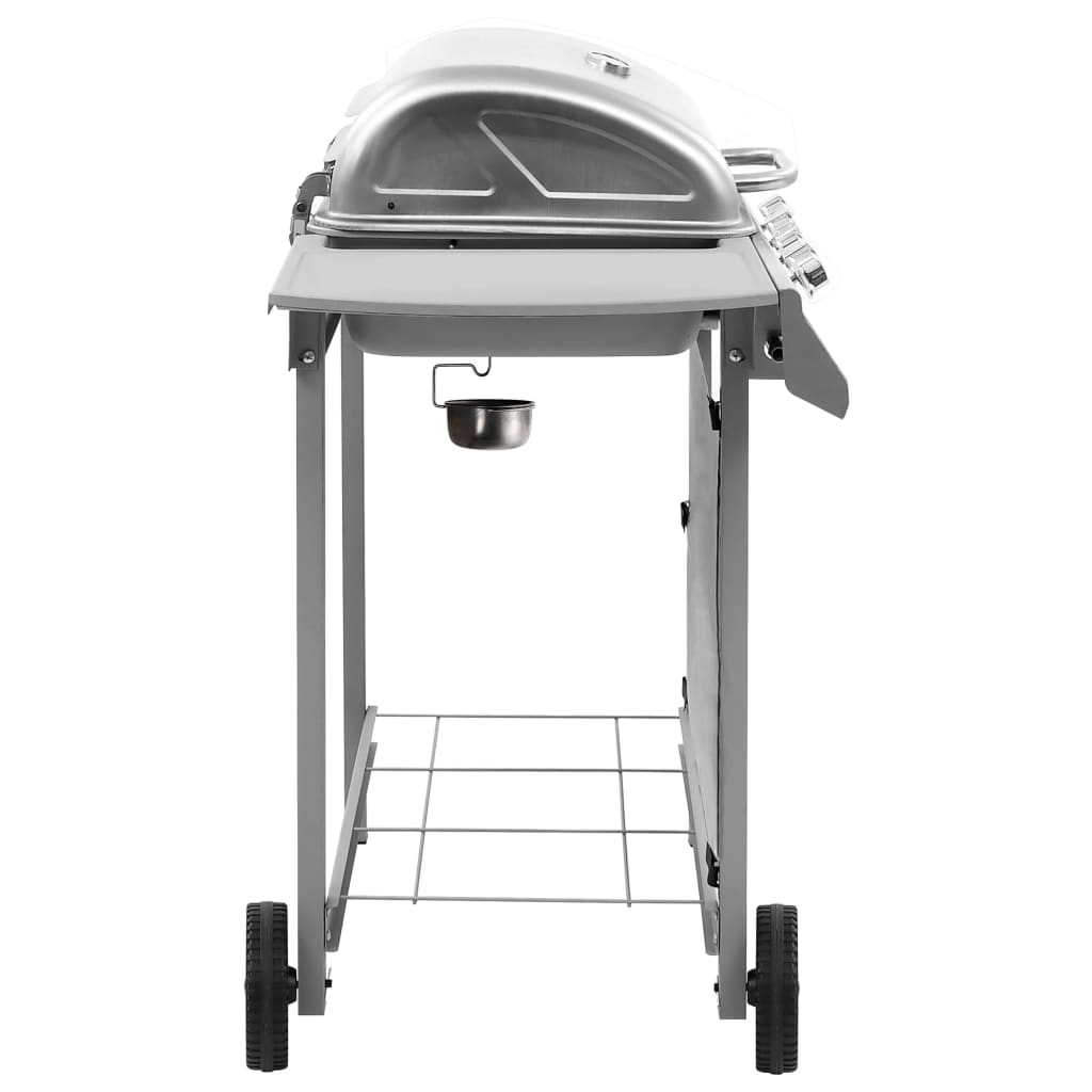 Barbacoa de gas Vidaxl con 4 quemadores de color plateado