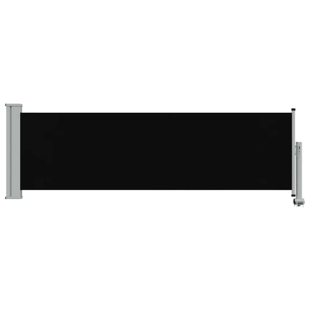 Pantalla de jardín Vidaxl extensible 80x300 cm negro