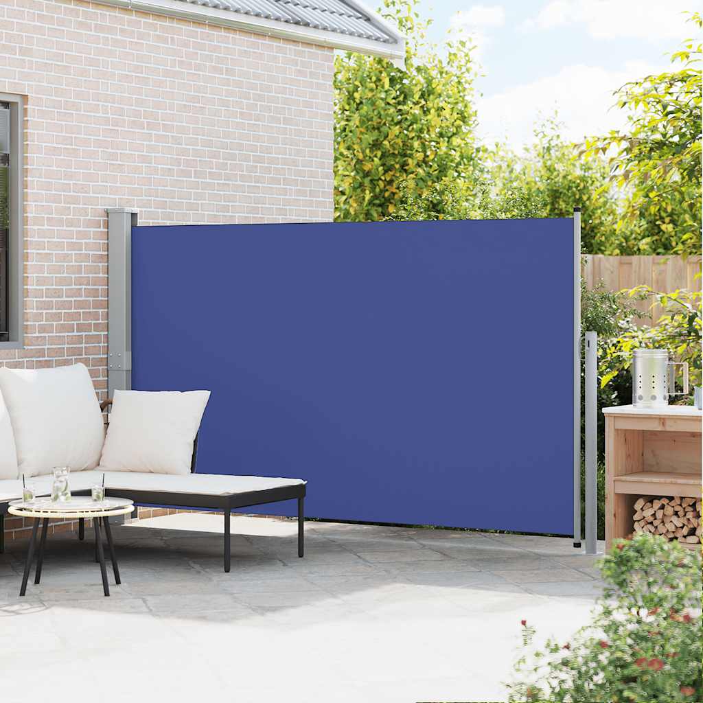 Vidaxl tuinscherm uittrekbaar 170x300 cm blauw