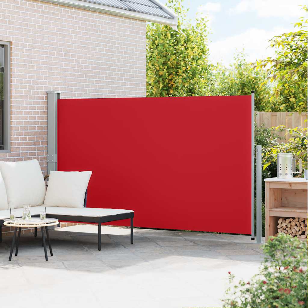 Pantalla de jardín Vidaxl extensible 170x300 cm rojo