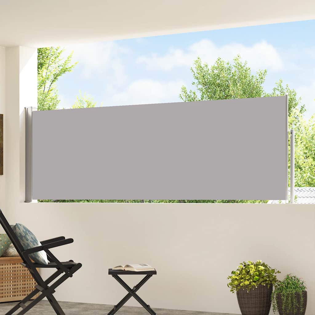 Vidaxl Garden Screen estendibile 100x500 cm grigio