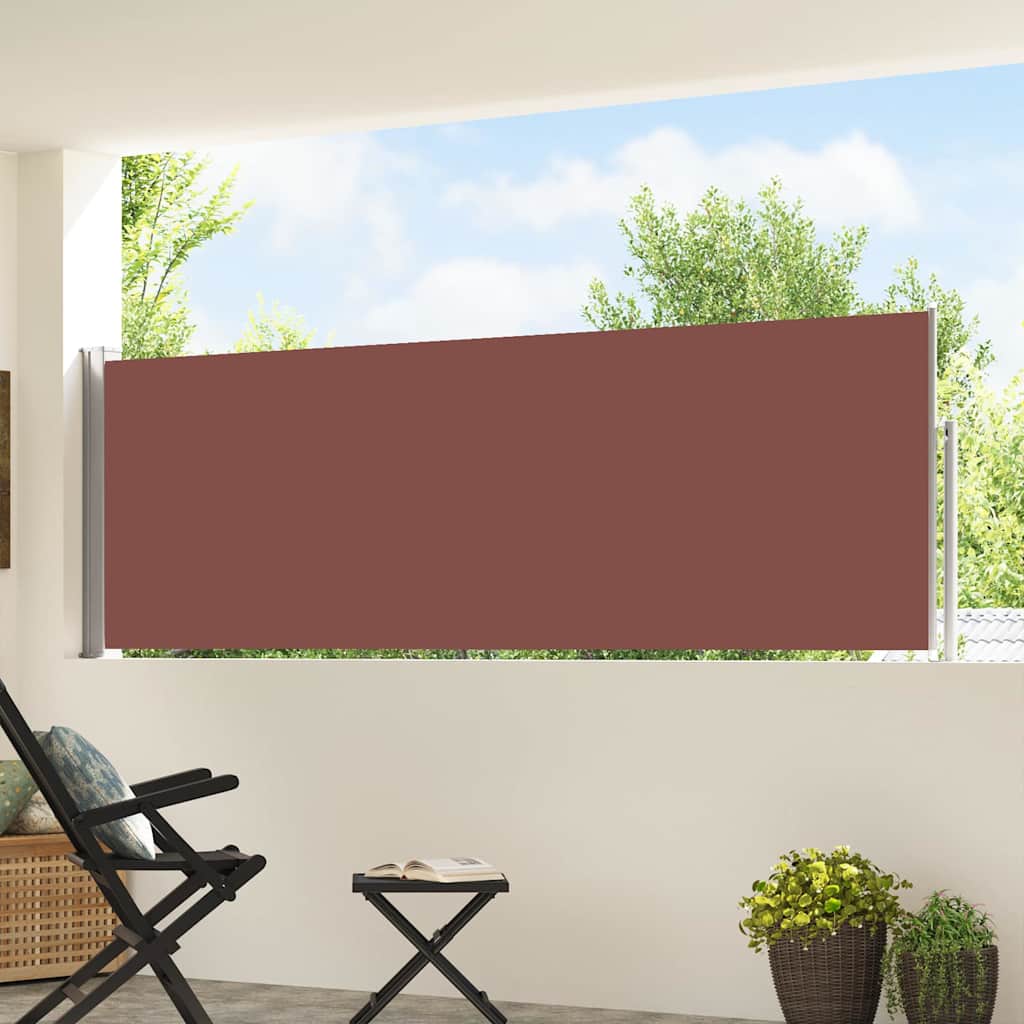 Vidaxl Garden Screen estendibile 100x500 cm marrone