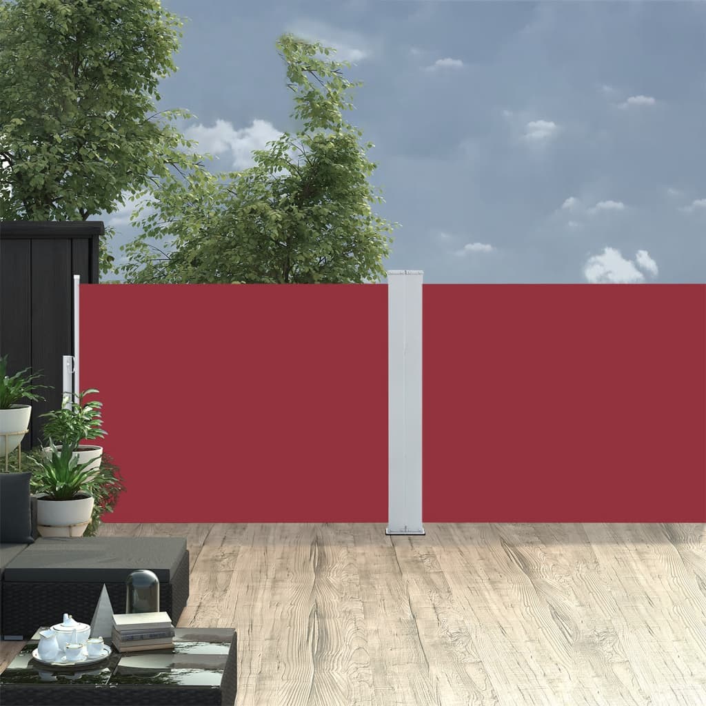 VIDAXL Parature estendibile 100x1000 cm rosso