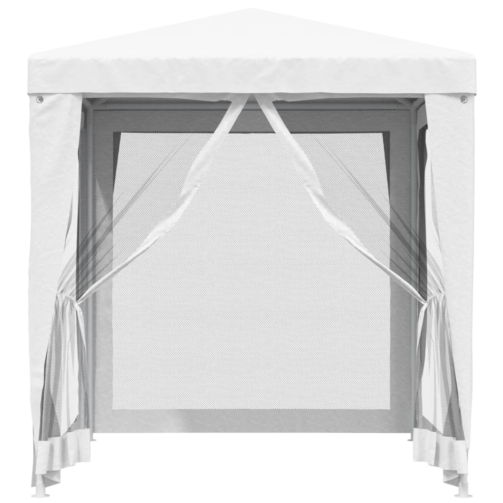 Tienda de fiesta Vidaxl con 4 paredes laterales de malla 2x2 m blanco