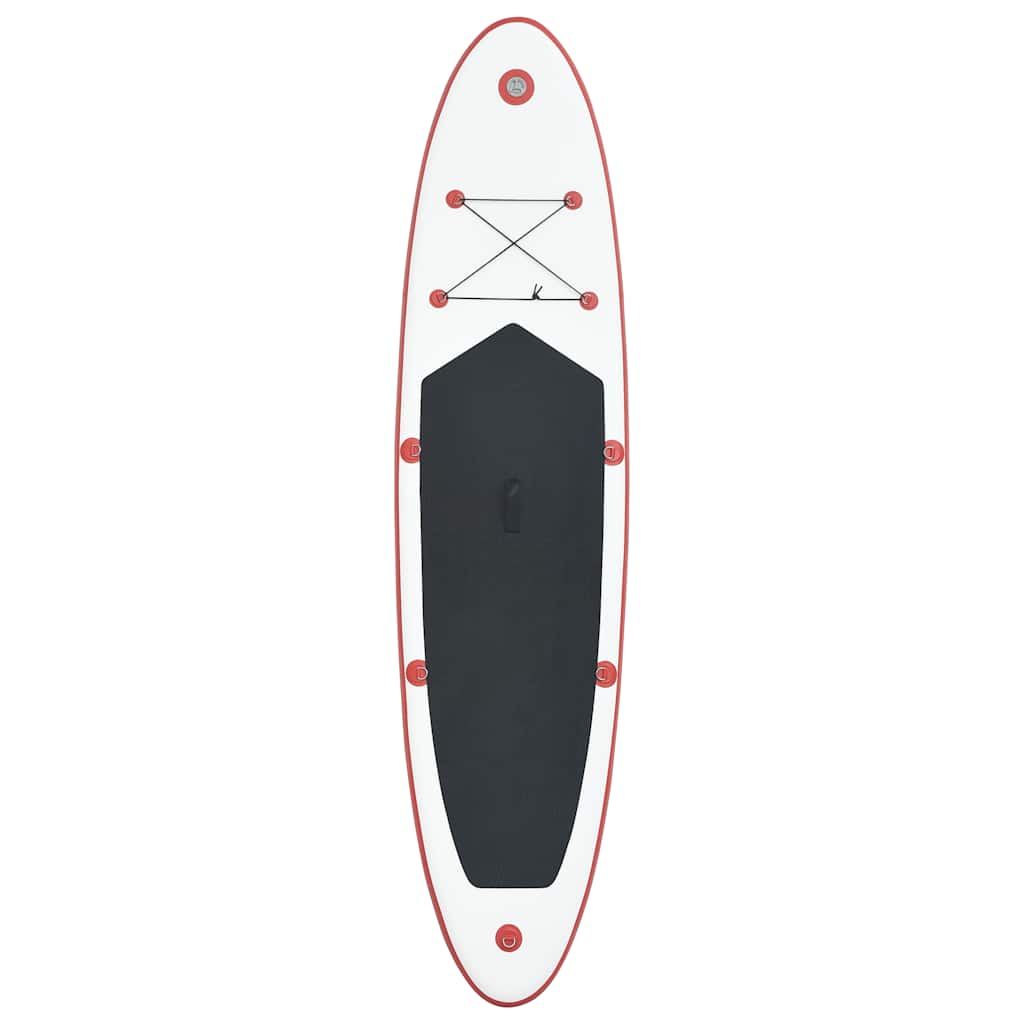 Vidaxl Stand Up PaddleBoard, cola de color rojo y blanco inflable