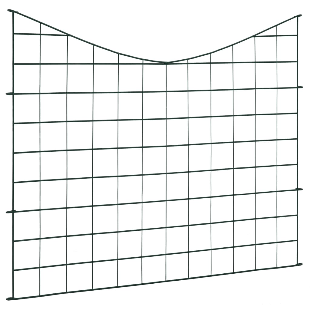 Vidaxl schuttingset hol gebogen 77,5x64 cm groen