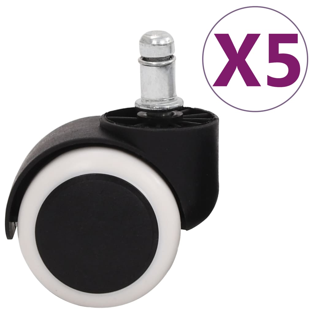 Vidaxl ruedas para sillas de oficina 5 pcs