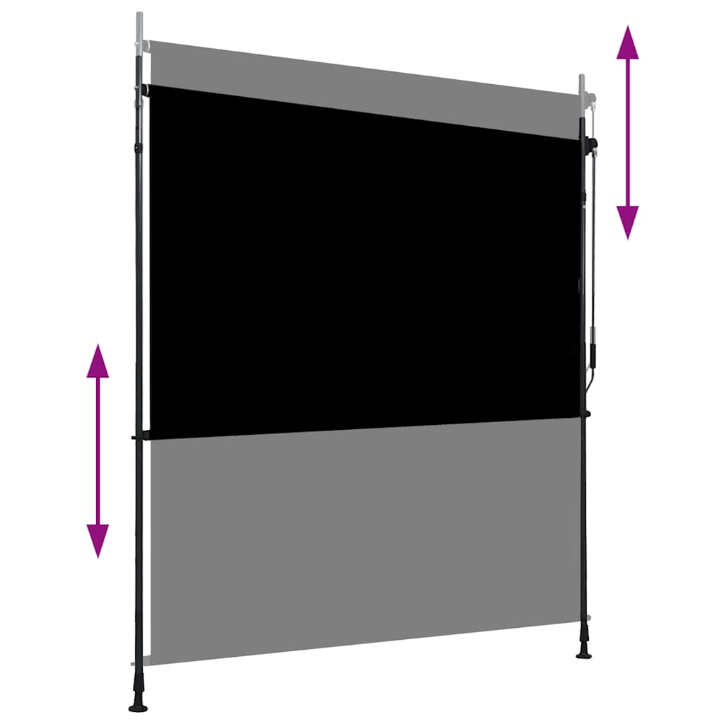 Vidaxl Roller Blind per antracite esterno 200x270 cm