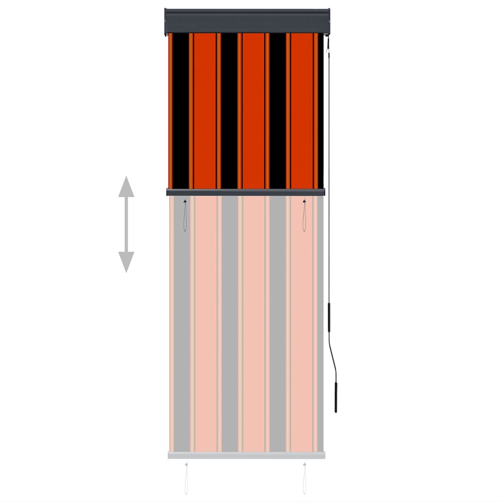 Vidaxl Roller Blind para afuera de 60x250 cm de naranja y marrón