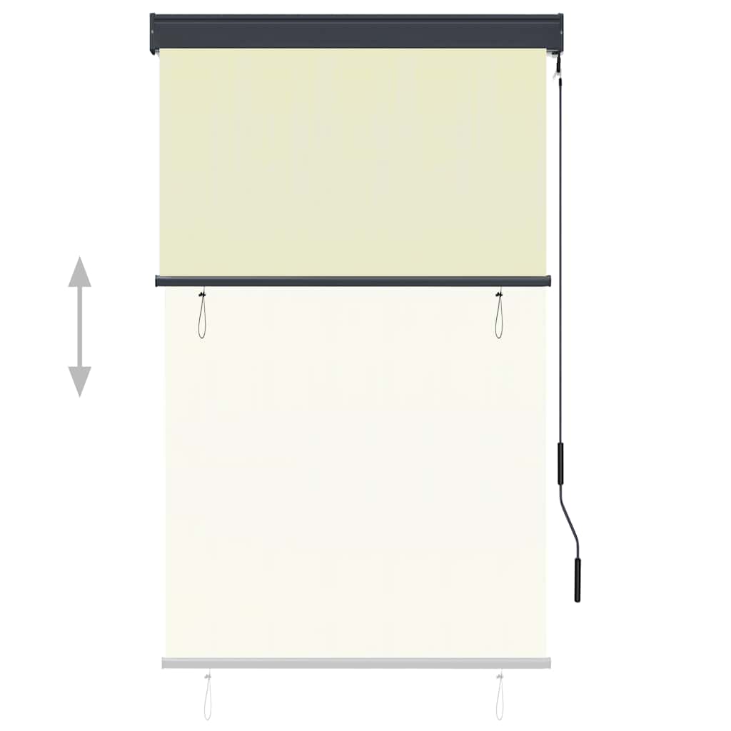 Estor enrollable de exterior vidaxxl 100x250 cm crema
