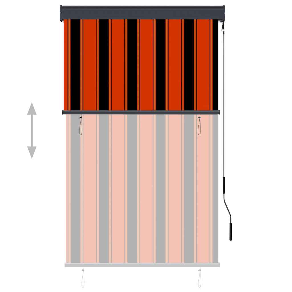 Vidaxxl estor enrollable de exterior 100x250 cm naranja y marrón