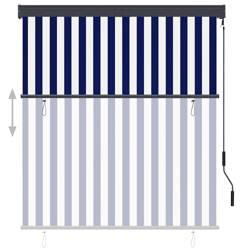 Tenda a rullo da esterno Vidaxxl 140x250 cm blu e bianca