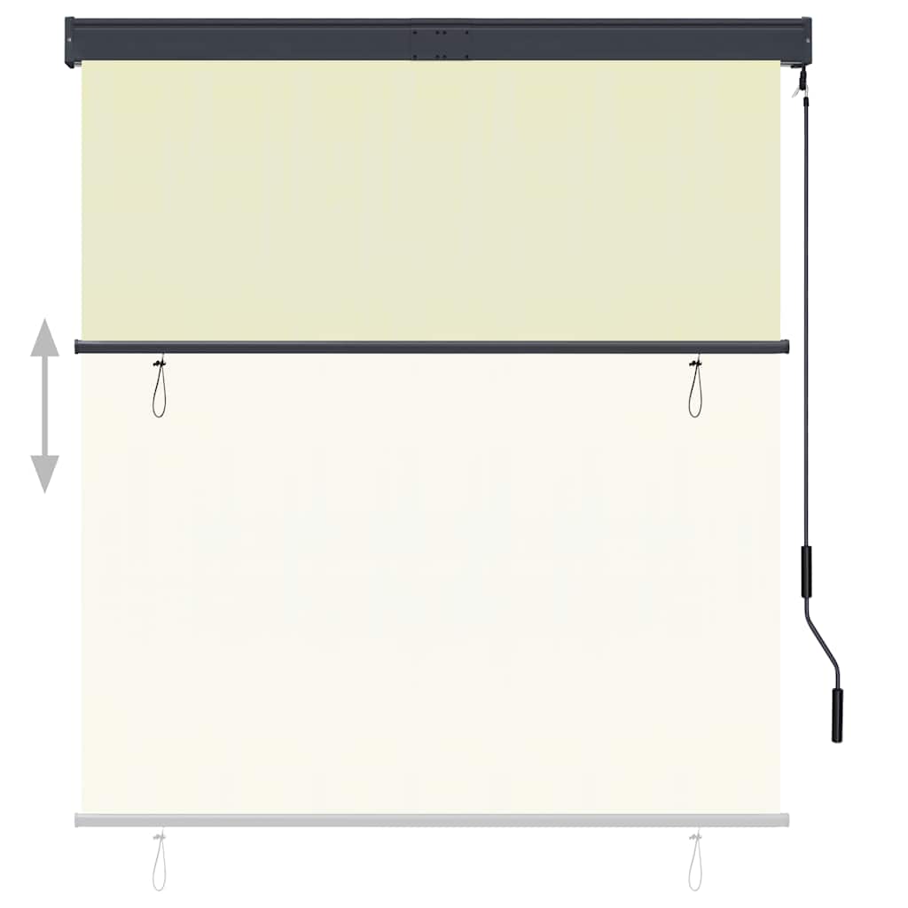Estor enrollable de exterior Vidaxxl 140x250 cm crema