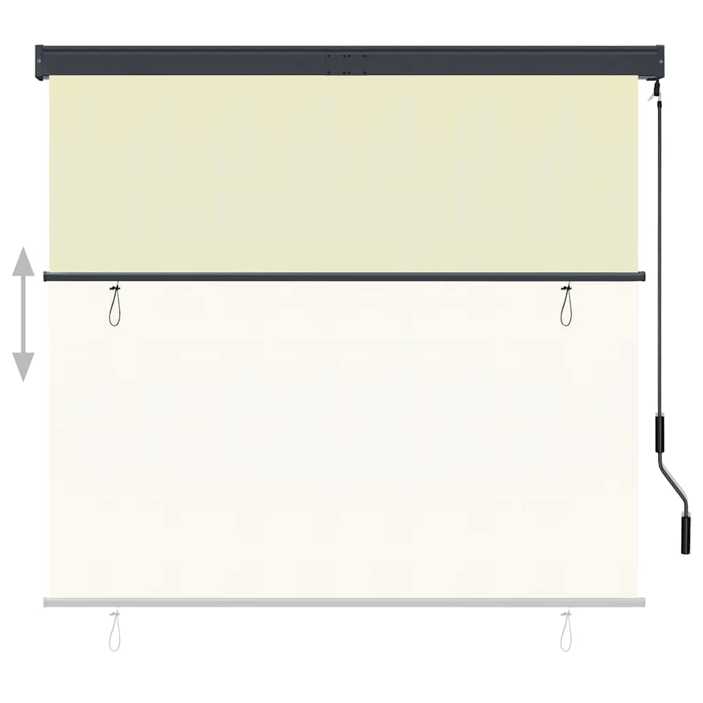 Estor enrollable de exterior VidaXL 160x250 cm crema