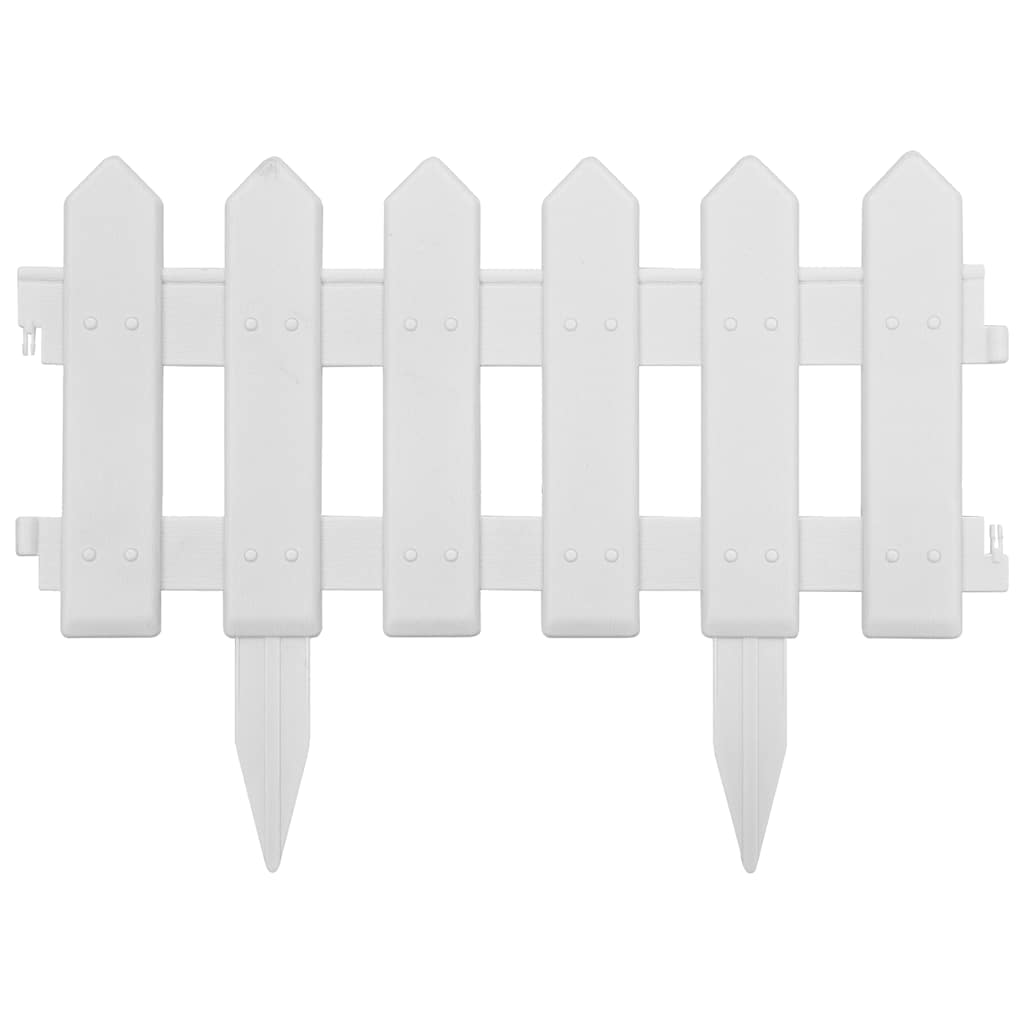 Vidaxl Gazon Edges 25 st 10 m pp bianco