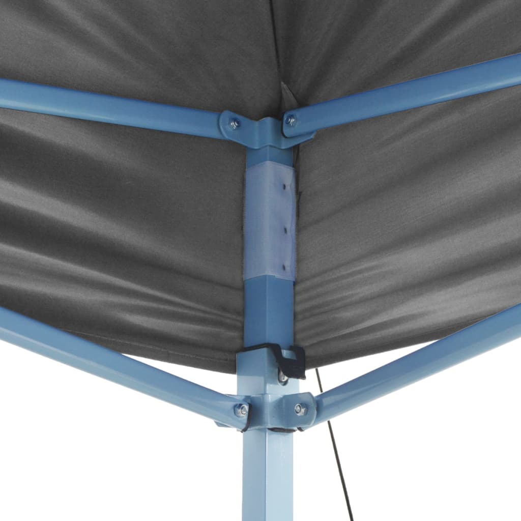 Vidaxl partytent met 2 zijwanden inklapbaar 2x2 m staal antraciet