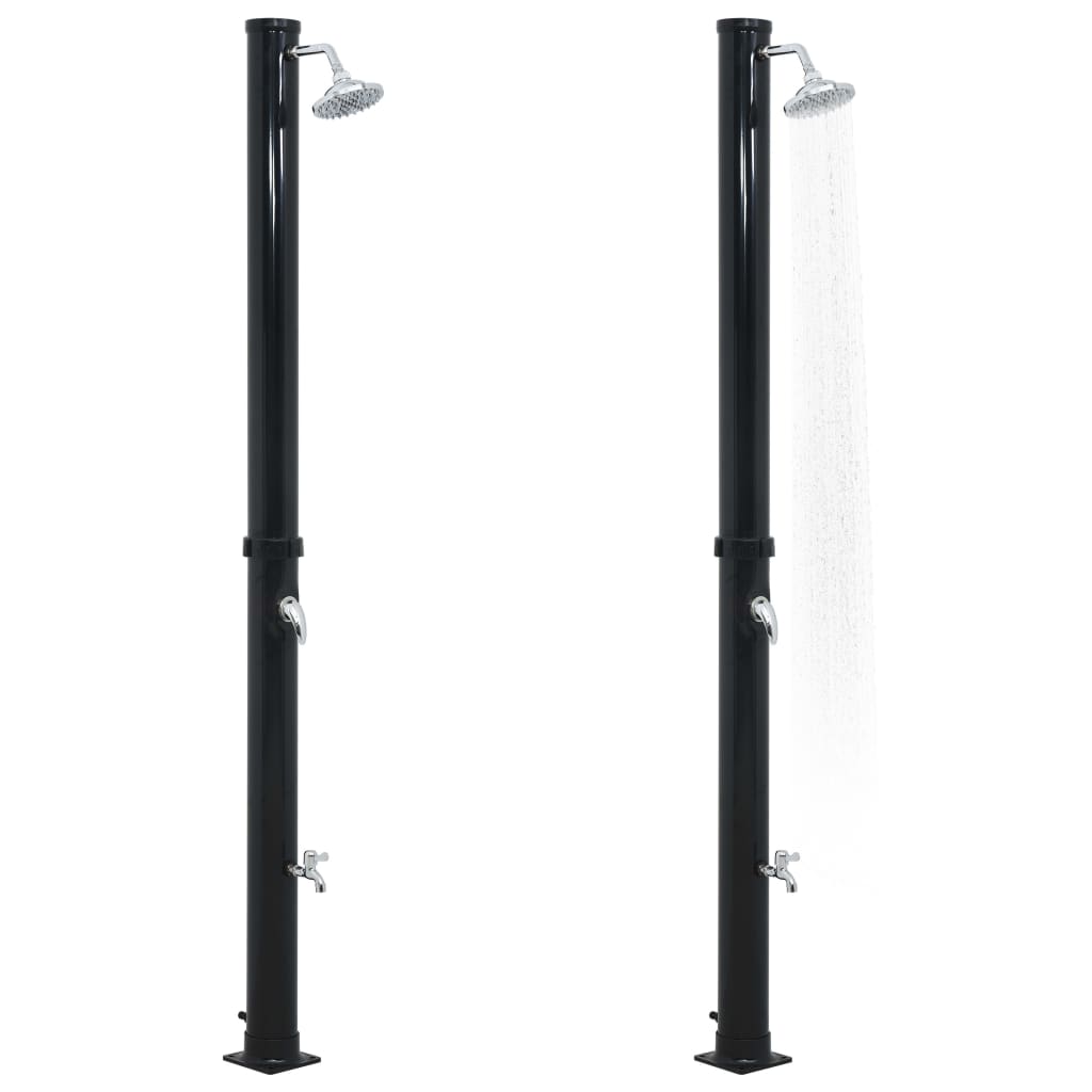 Vidaxl Solardouche 20 L 220 cm negro